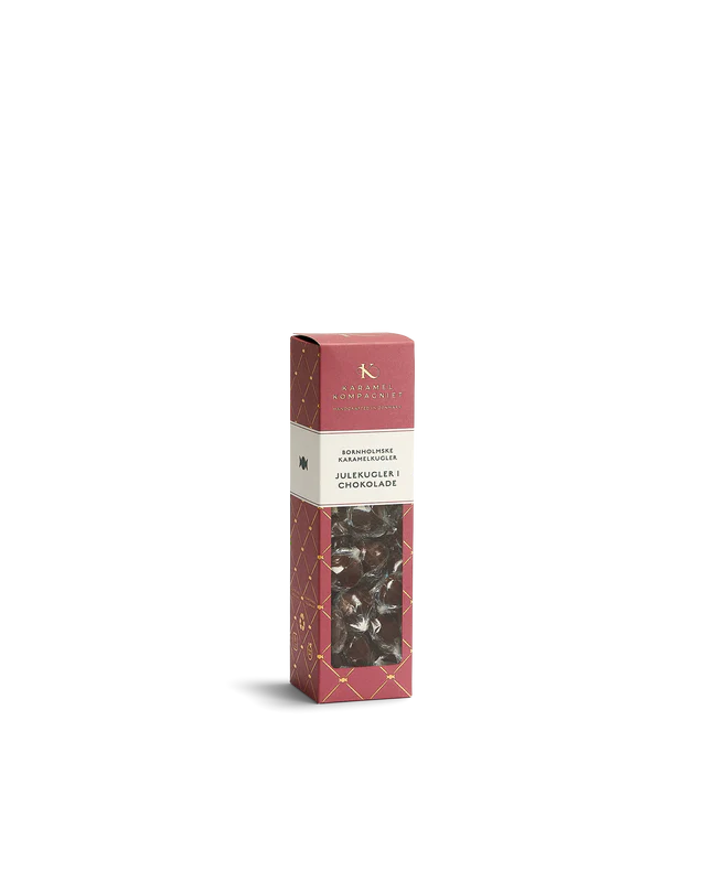 Karamel Kompagniet - Gaveæske - Julekugler i mørk chokolade