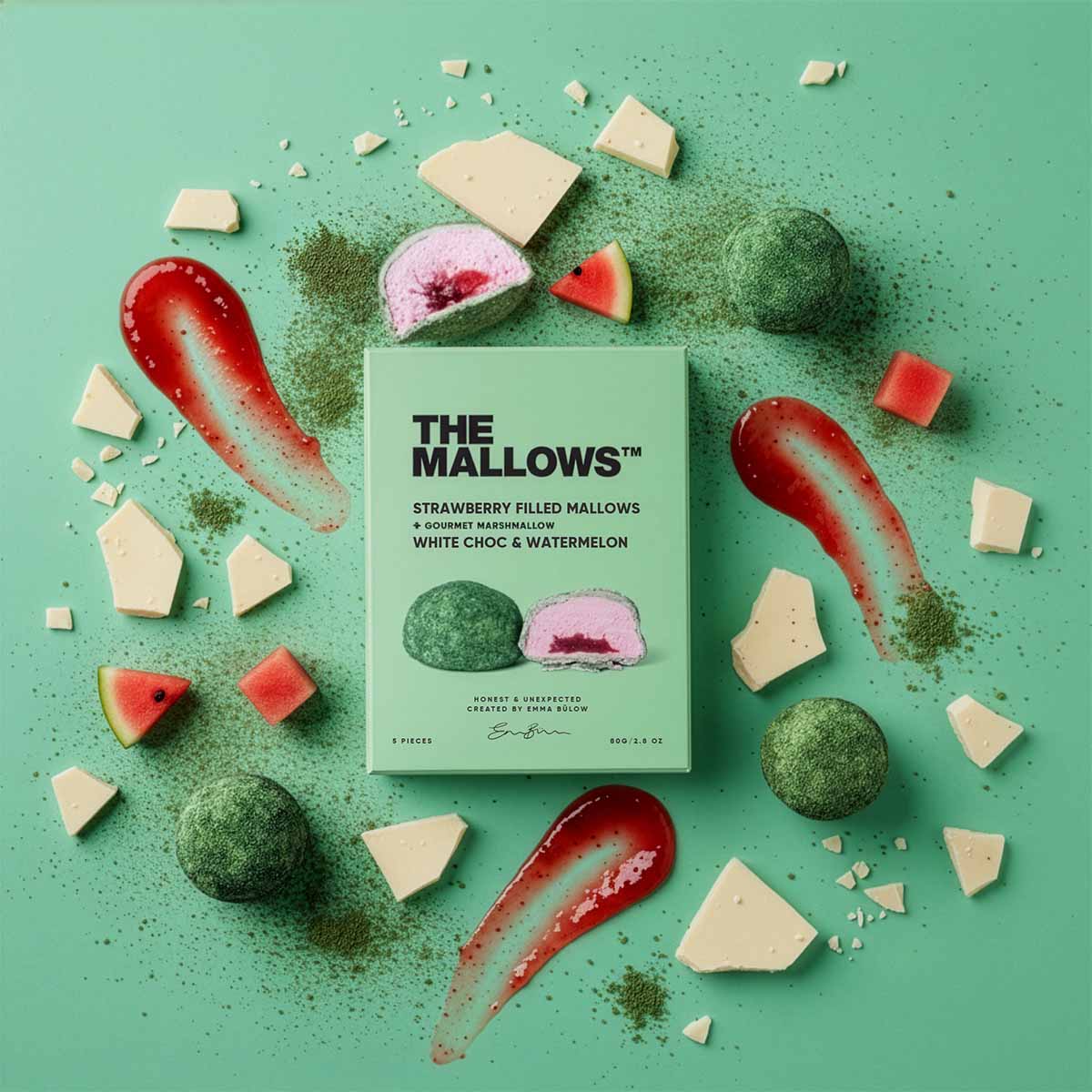 The Mallows - Æske - Strawberry Filled, White Chocolate & Watermelon