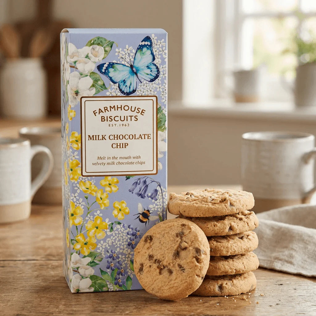 Farmhouse Biscuits - Småkager - Milk Choc Chip Carton, 150g