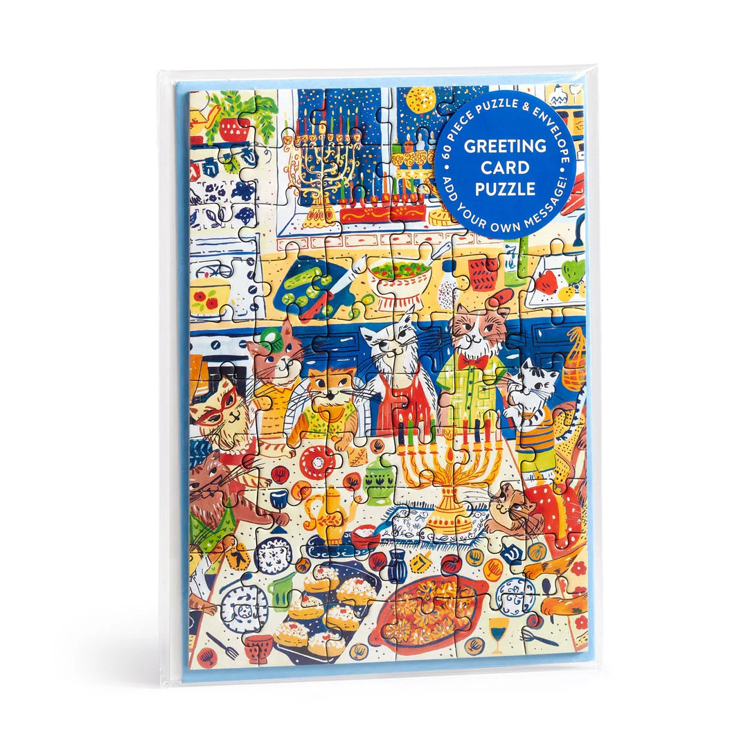 Galison - Puslespilskort - Happy Hanukcats