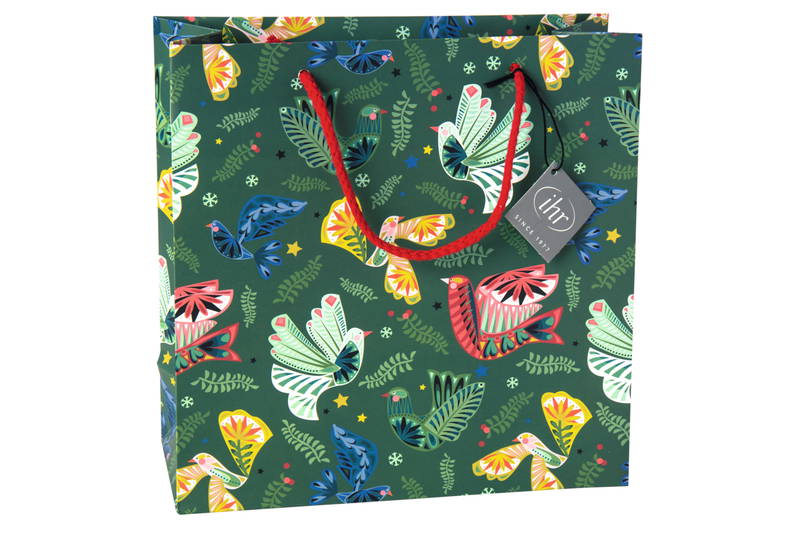Butik Square - Gavepose - Green Birds
