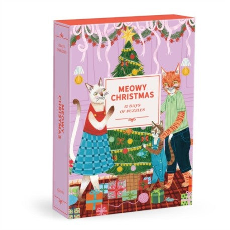 Galison - Puslespilskalender - Meowy Christmas Puslekalender