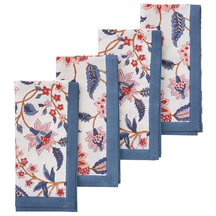 Bungalow - Stofservietter - Divya Royal Blue 4 stk.