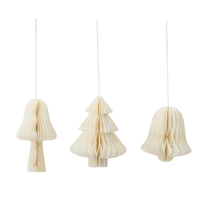 Bungalow - Papirophæng - Cream 3 stk.