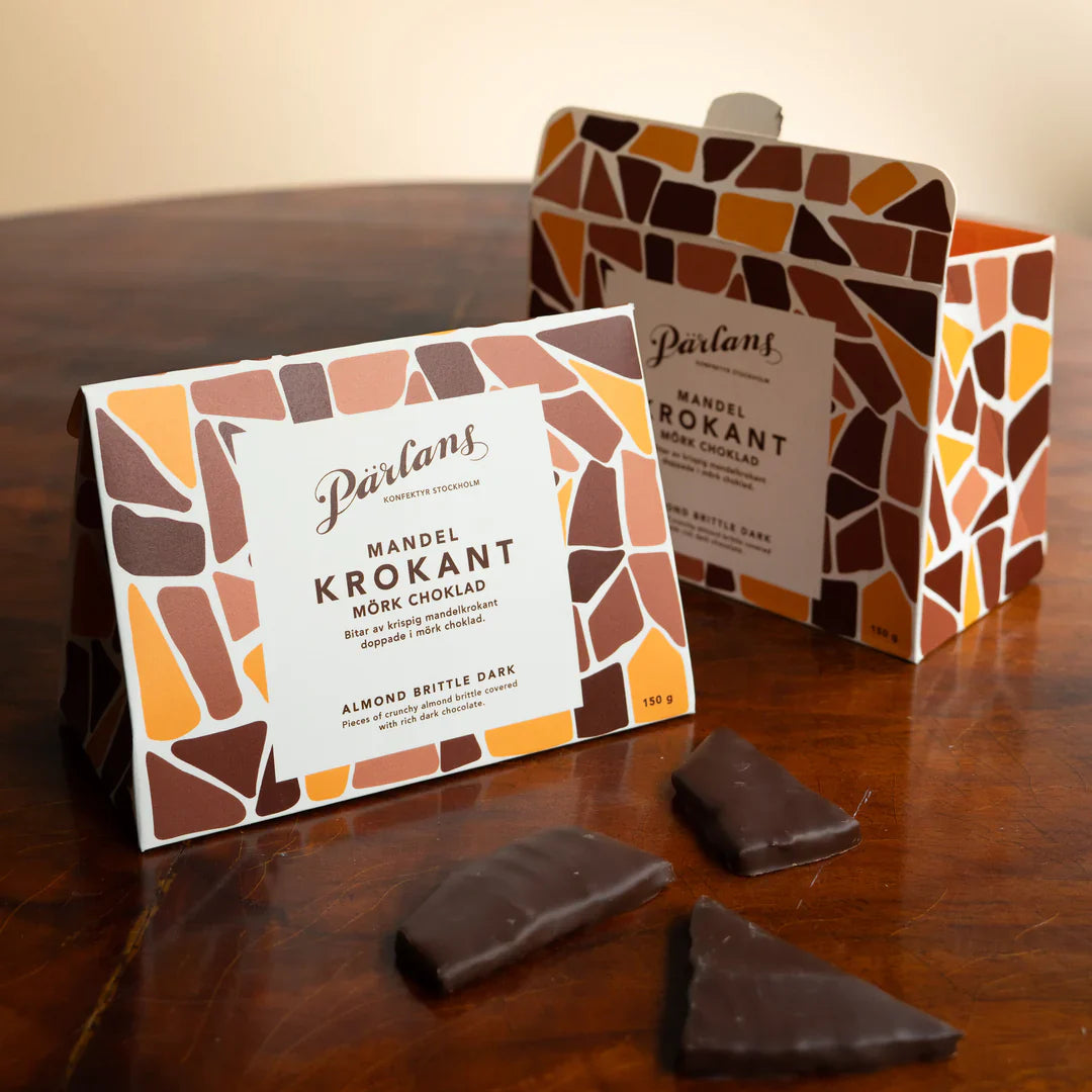 Pärlans - Gaveæske - Box Brittle Mandelkrokant Mørk Chokolade