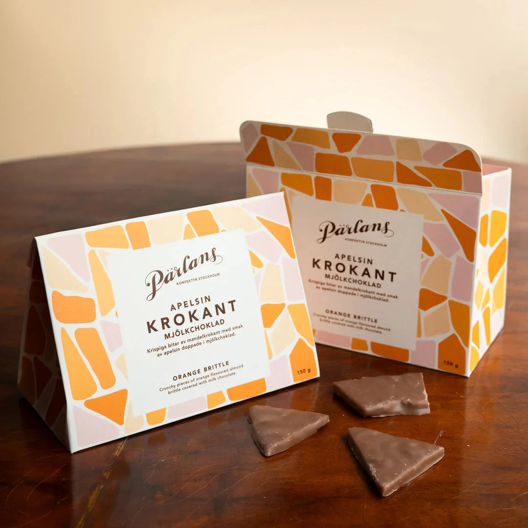 Pärlans - Gaveæske - Box Brittle Orange Krokant