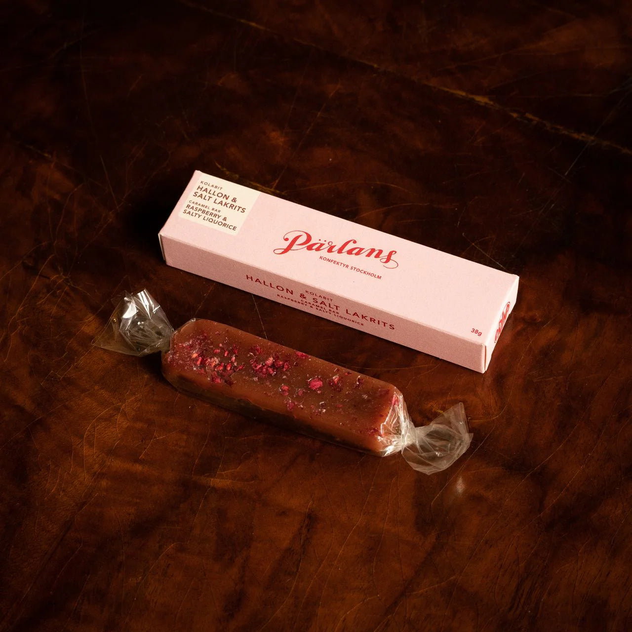 Pärlans - Karamelbar - Raspberry & Salty Liquorice
