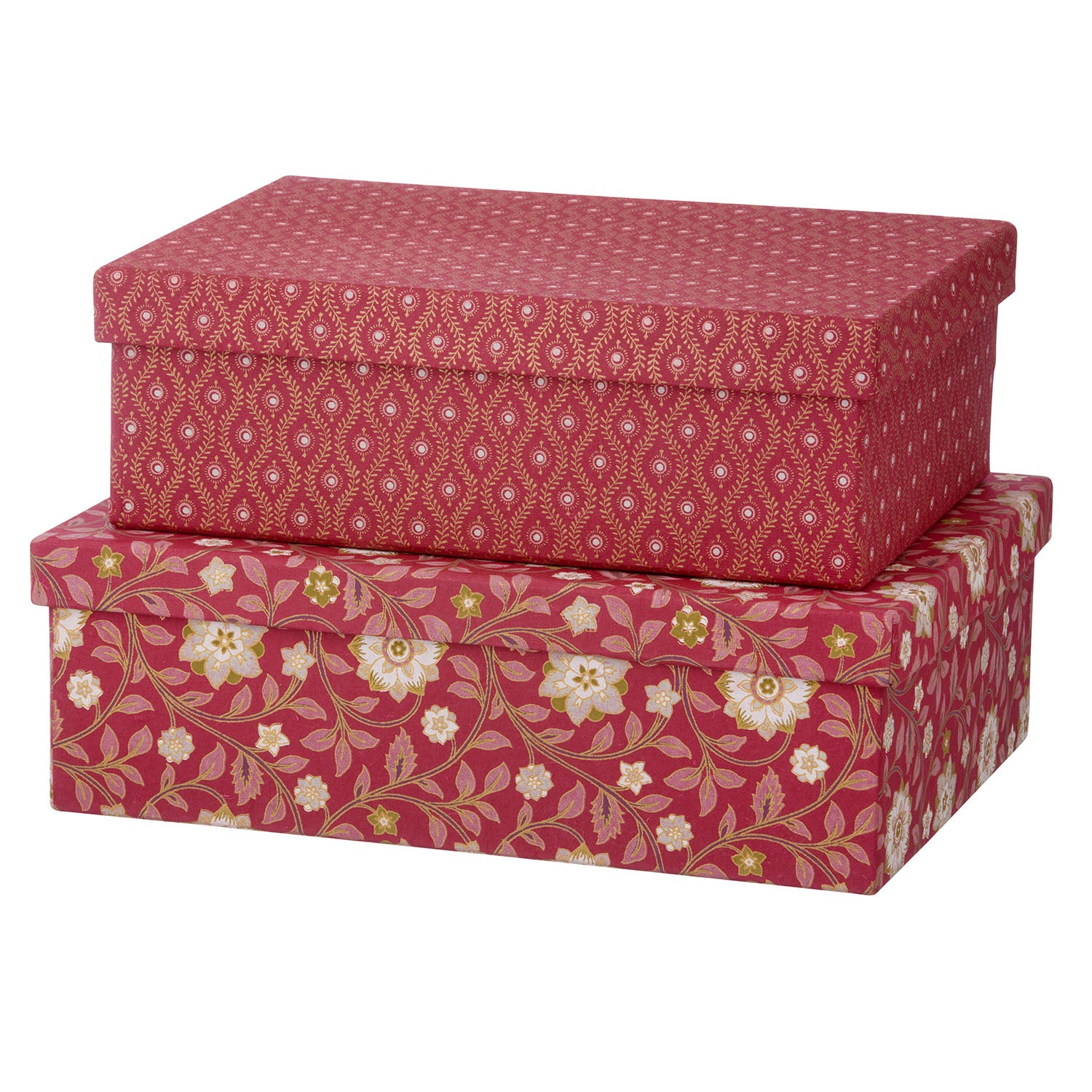 Bungalow - Boxes - Treasure Box w/divider Sita Ruby S/2pcs
