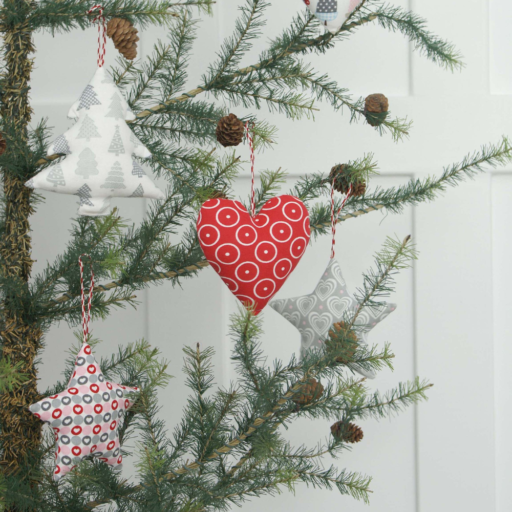 Krasilnikoff - Julepynt - Juleophæng Rosa & Grå