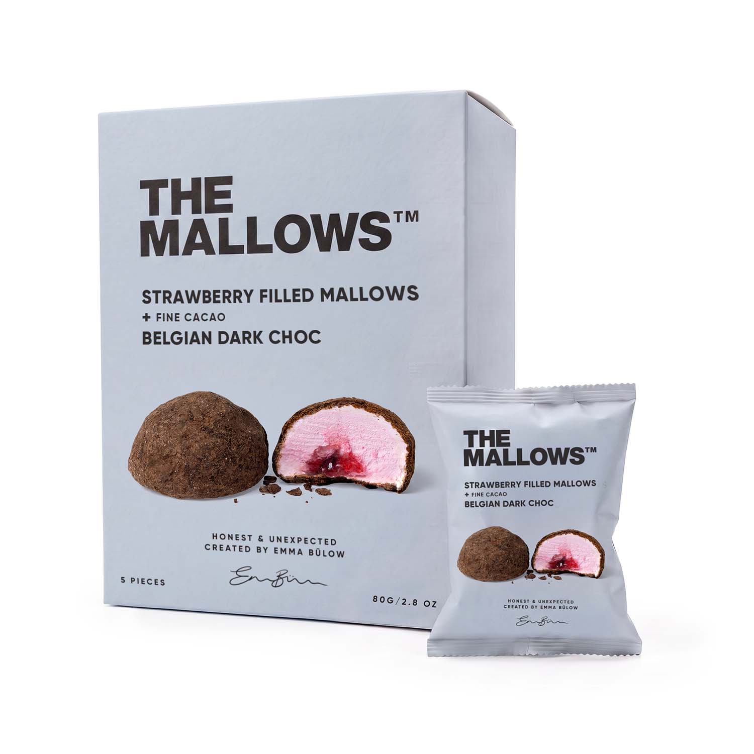 The Mallows - Æske - Strawberry Filled & Belgian Dark Chocolate
