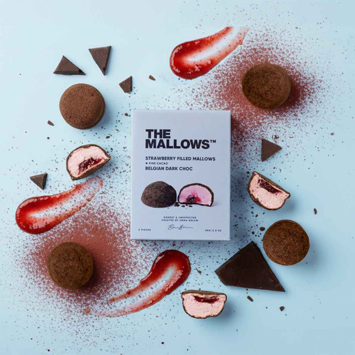 The Mallows - Æske - Strawberry Filled & Belgian Dark Chocolate