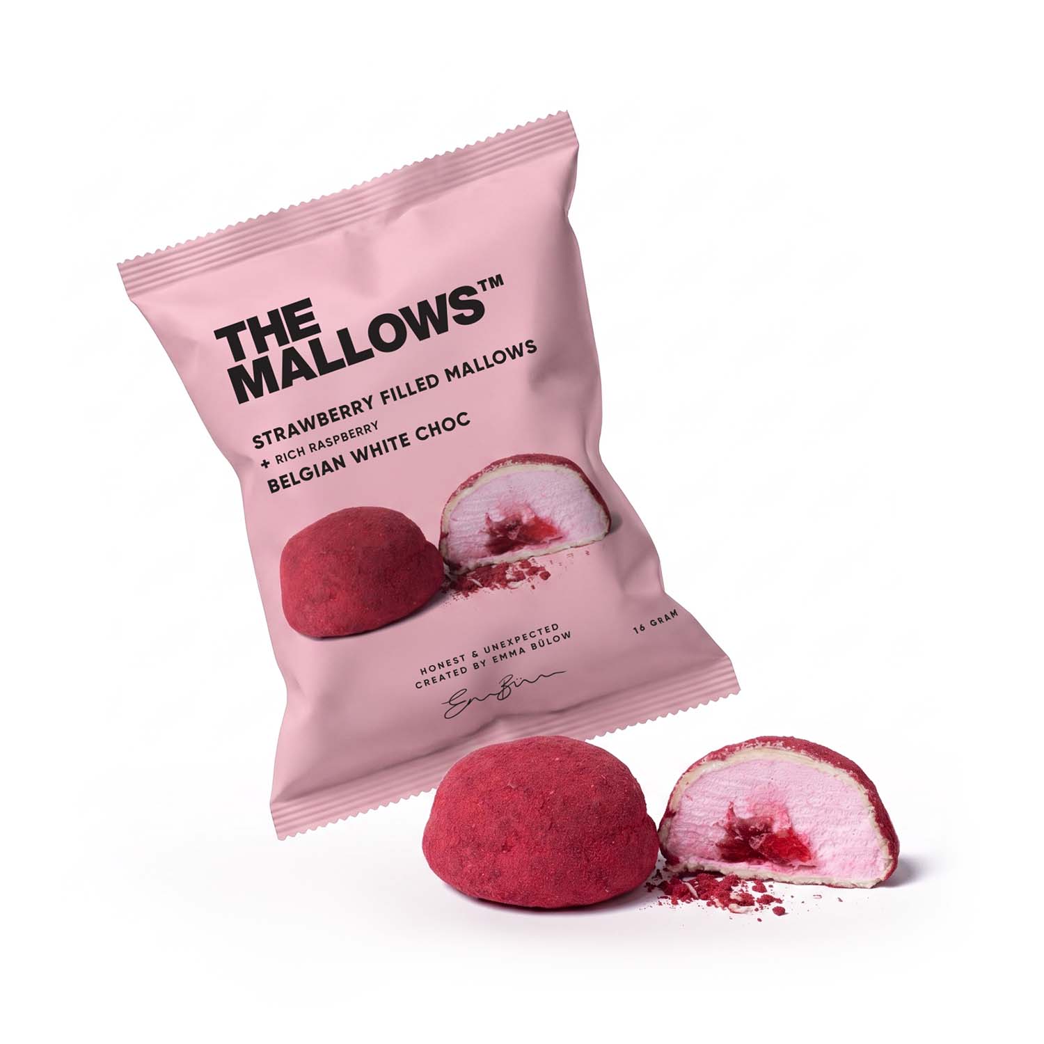 The Mallows - Flowpack - Strawberry Filled, White Chocolate & Raspberry