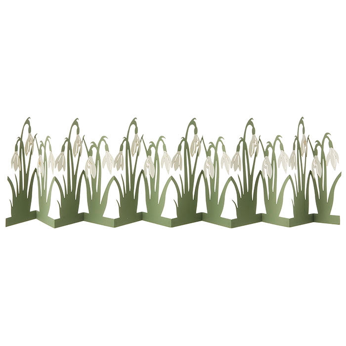 Bungalow - Påske Bordpynt - Bordguirlande med Vintergækker, Sage (70 cm)