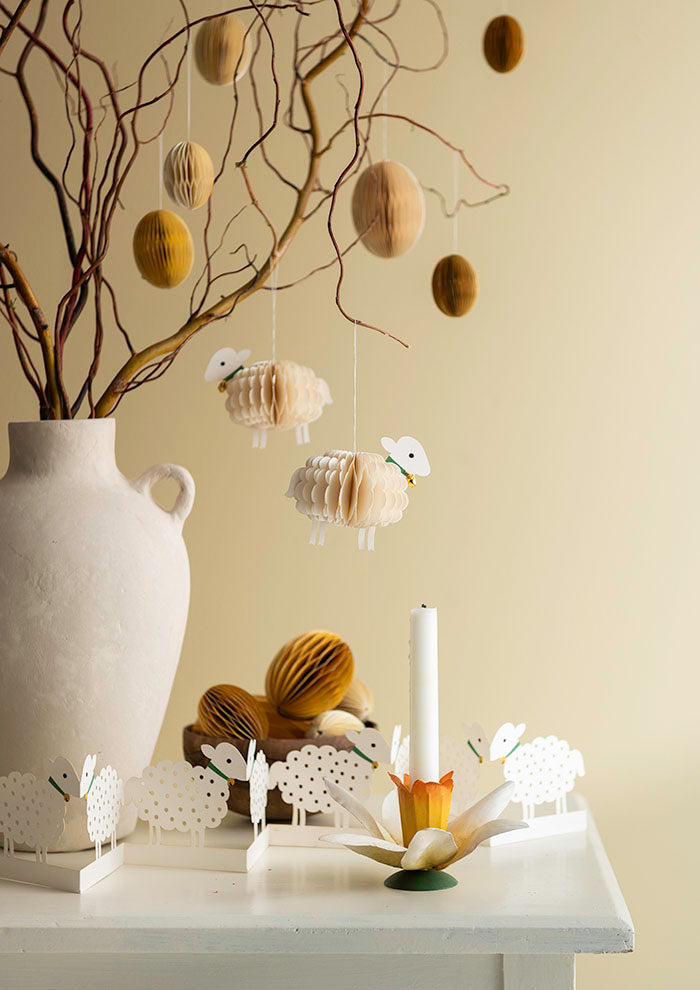 Bungalow - Påske Bordpynt - Får Hvid