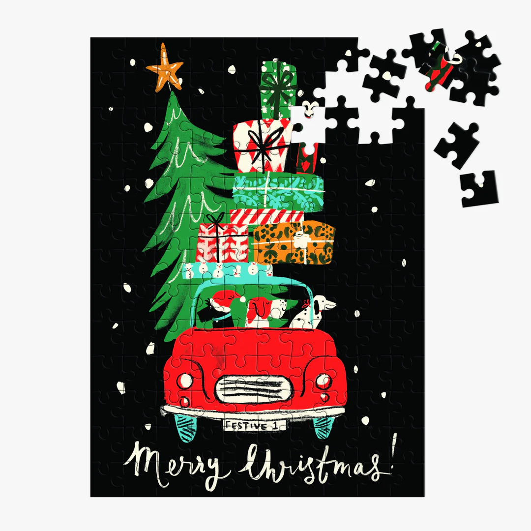 Galison - Puslespil - Christmas Car
