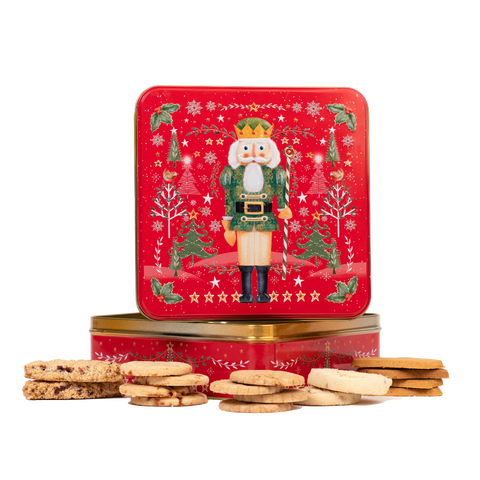 •Nødeknækker Tin, mixed Biscuits, 400g.