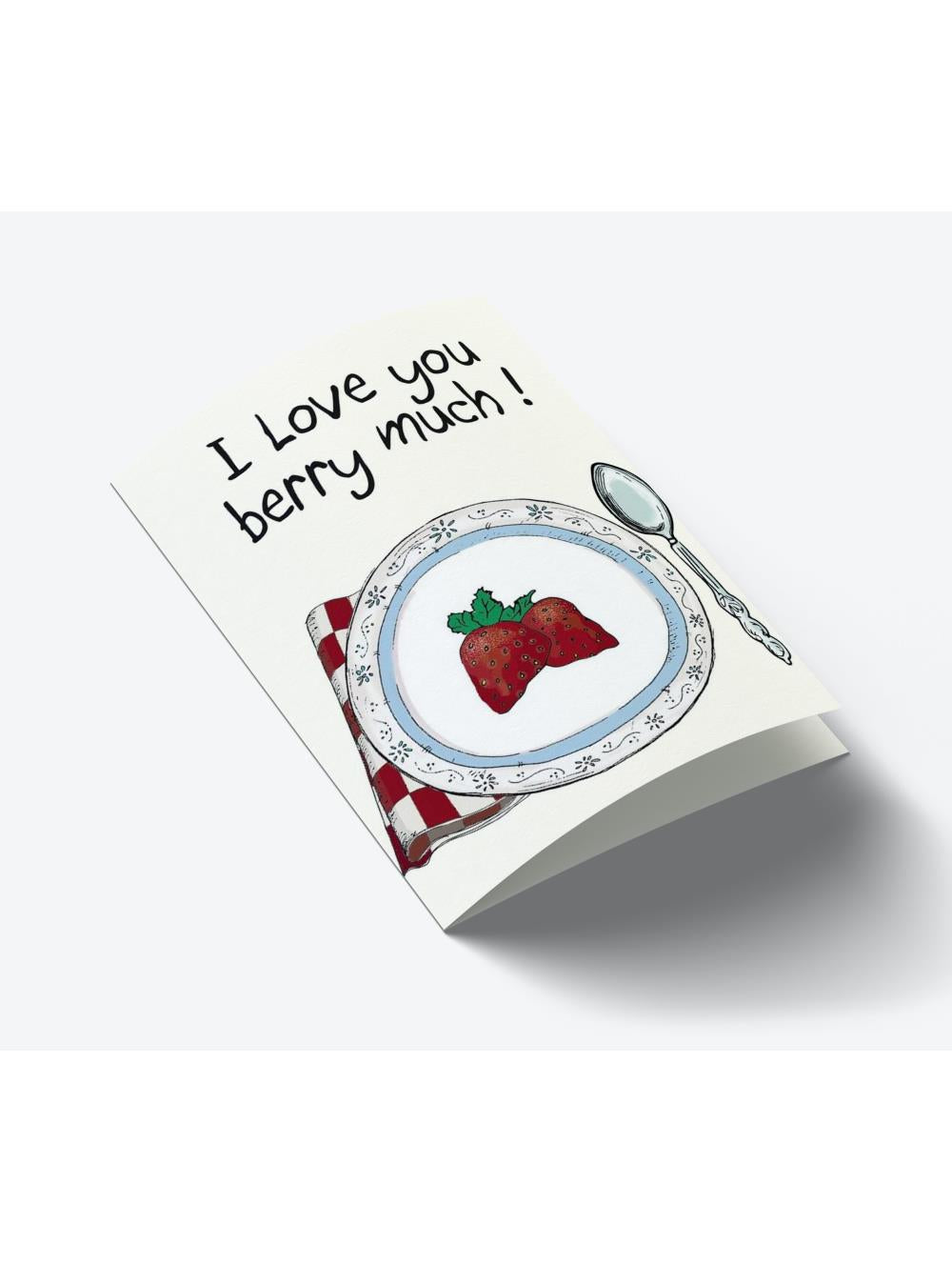 I love you Berry much-Kort A7-Mouse & Pen-Butik Square