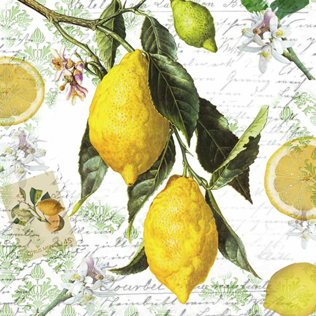 Butik Square - Servietter - Lemon