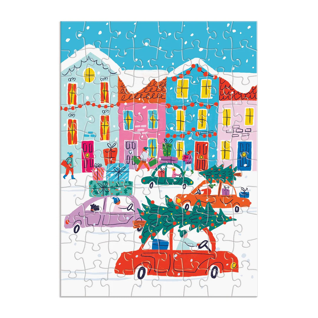Galison - Puslespilskalender - Merry & Bright Puslekalender
