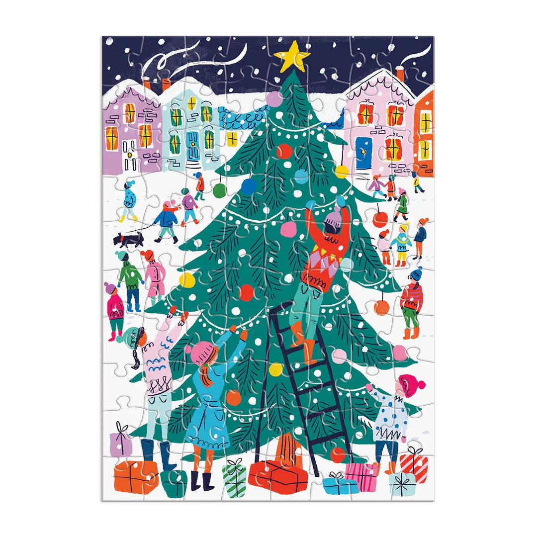 Galison - Puslespilskalender - Merry & Bright Puslekalender