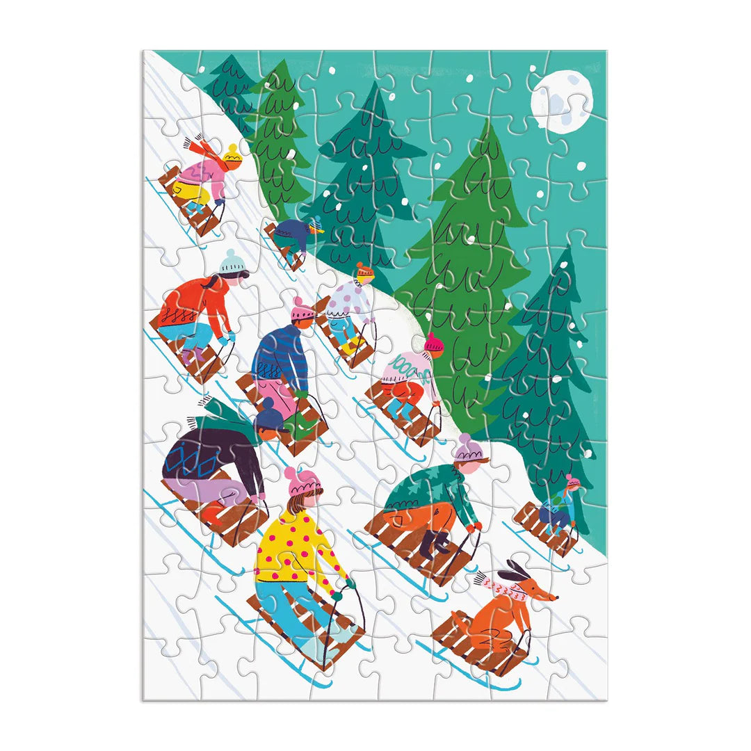 Galison - Puslespilskalender - Merry & Bright Puslekalender