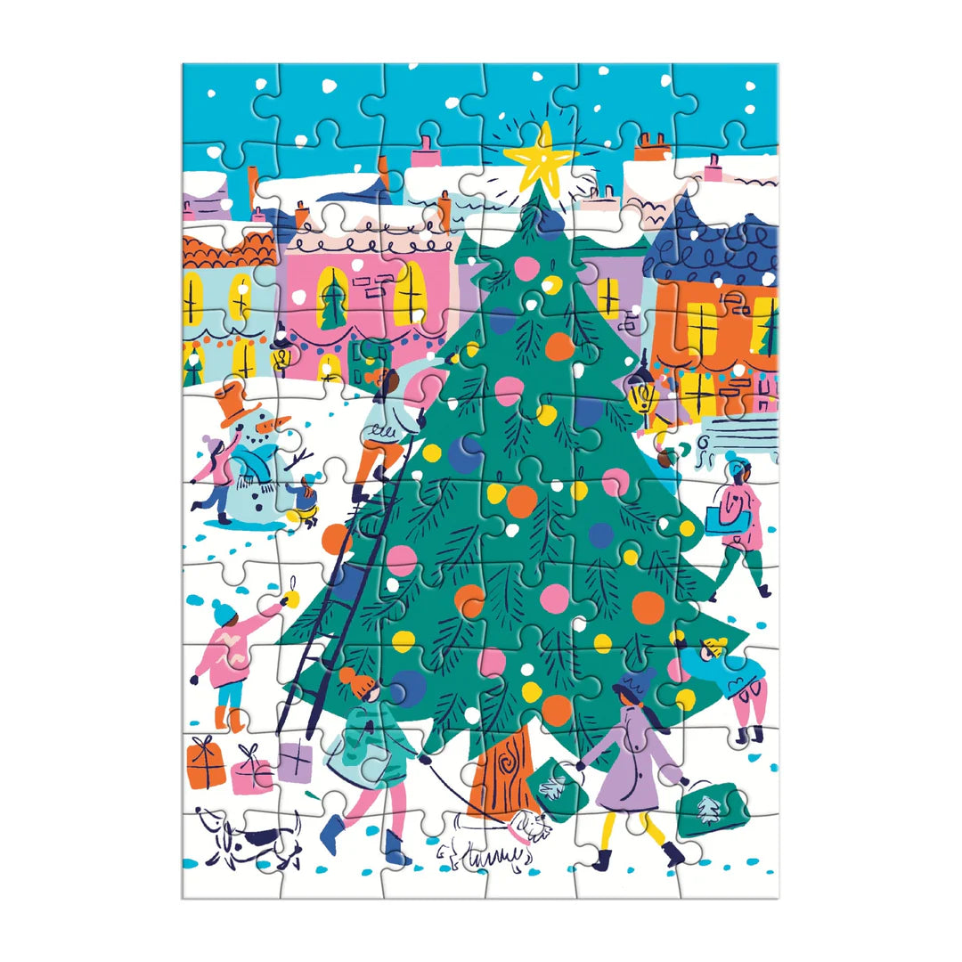 Galison - Puslespilskort - Merry & Bright