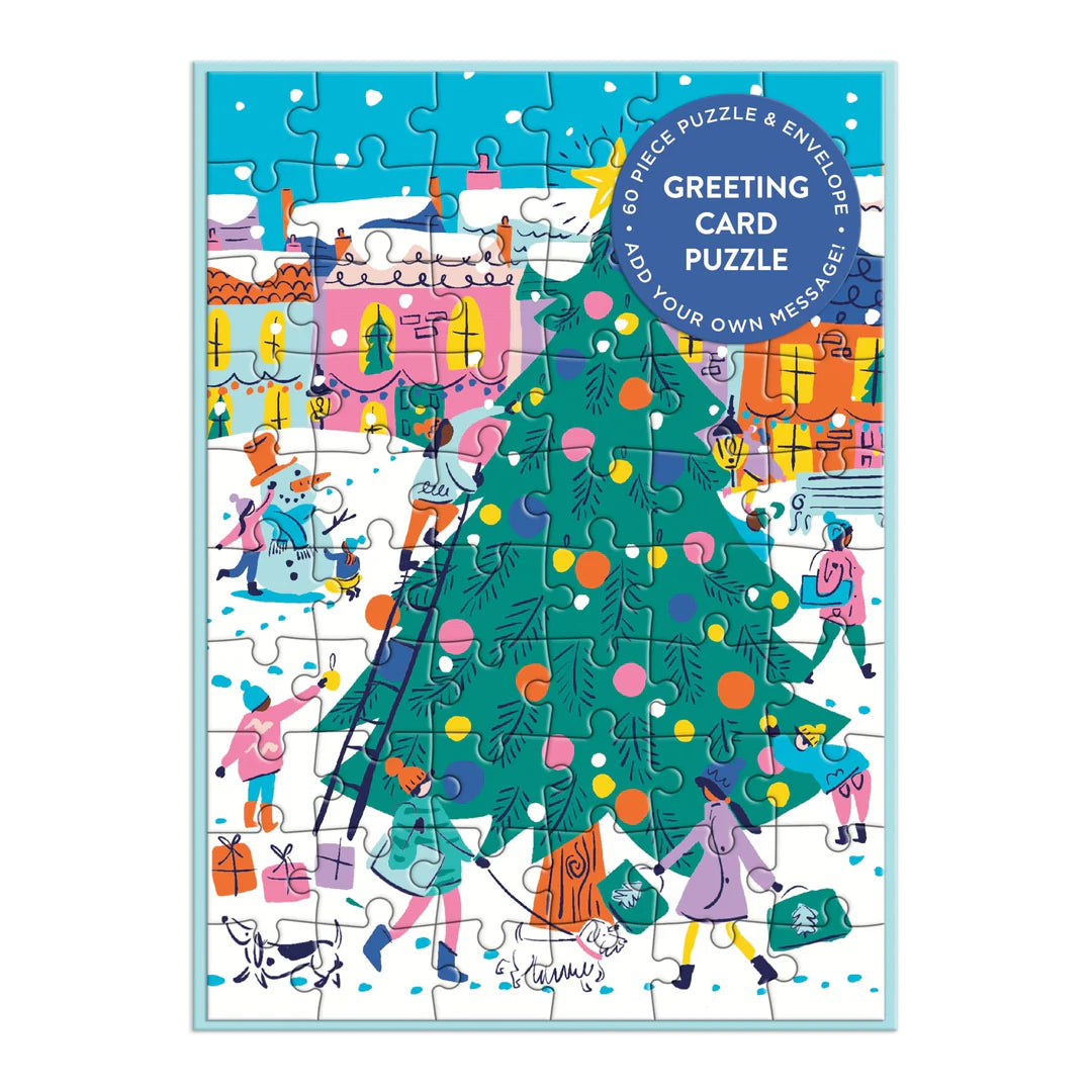 Galison - Puslespilskort - Merry & Bright
