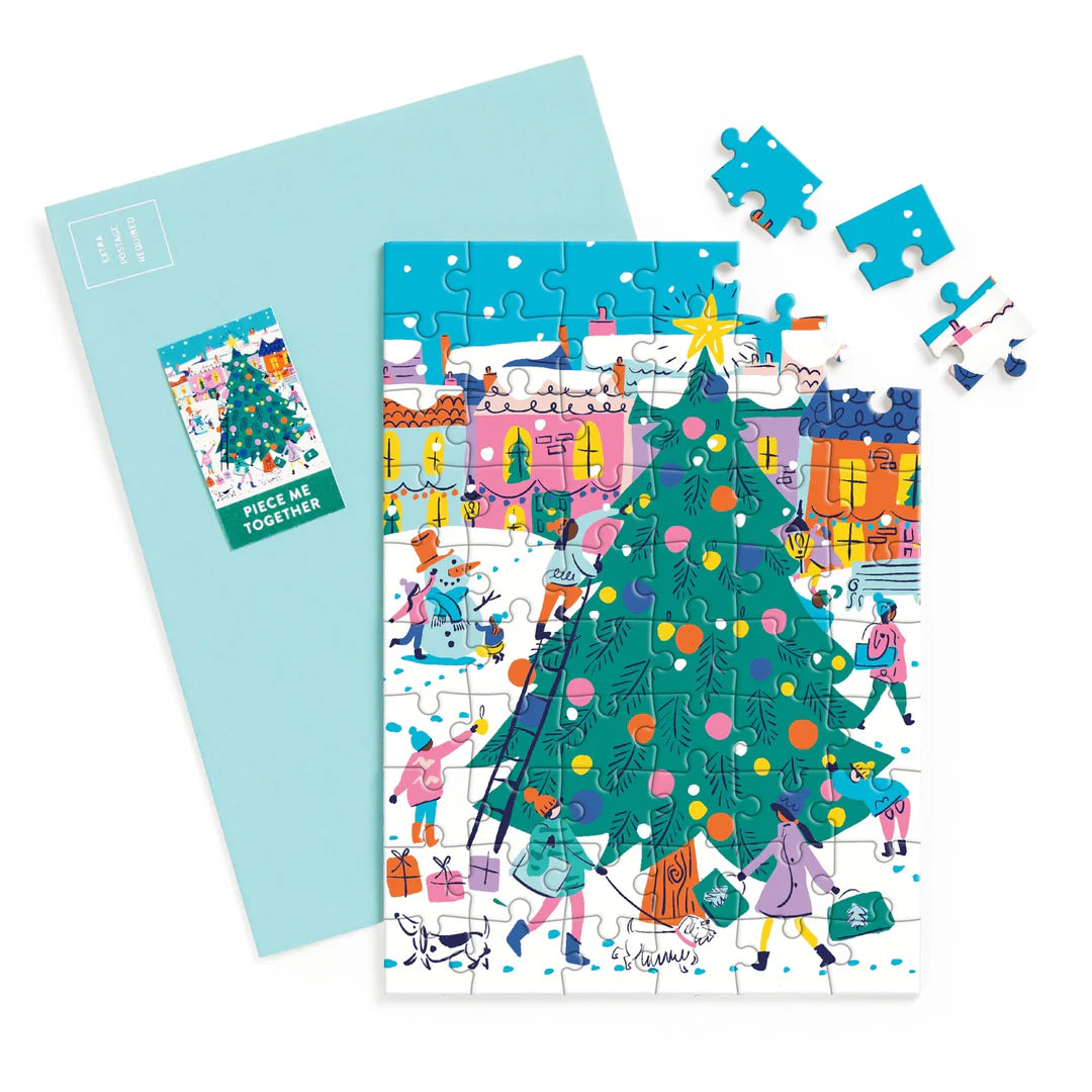 Galison - Puslespilskort - Merry & Bright