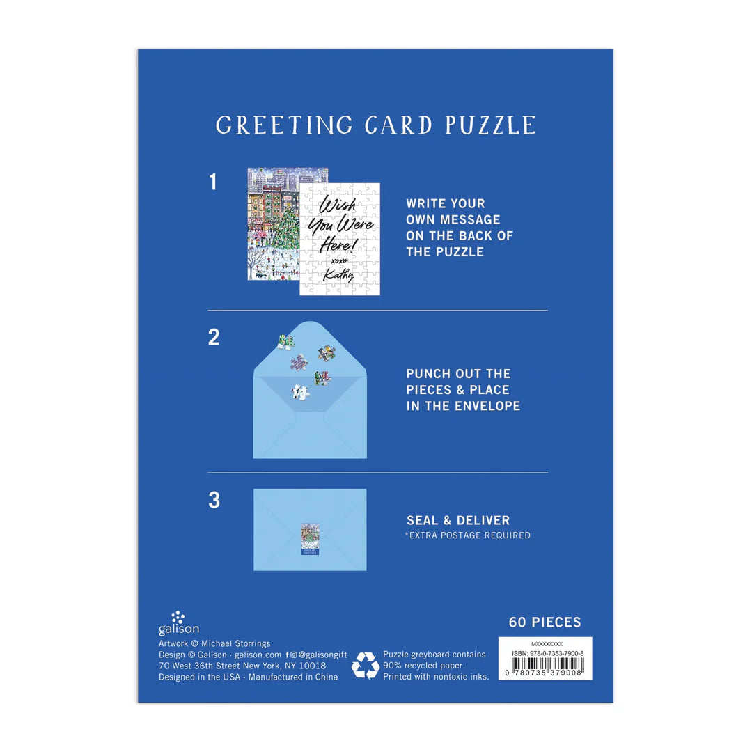 Galison - Puslespilskort - Christmas in the City