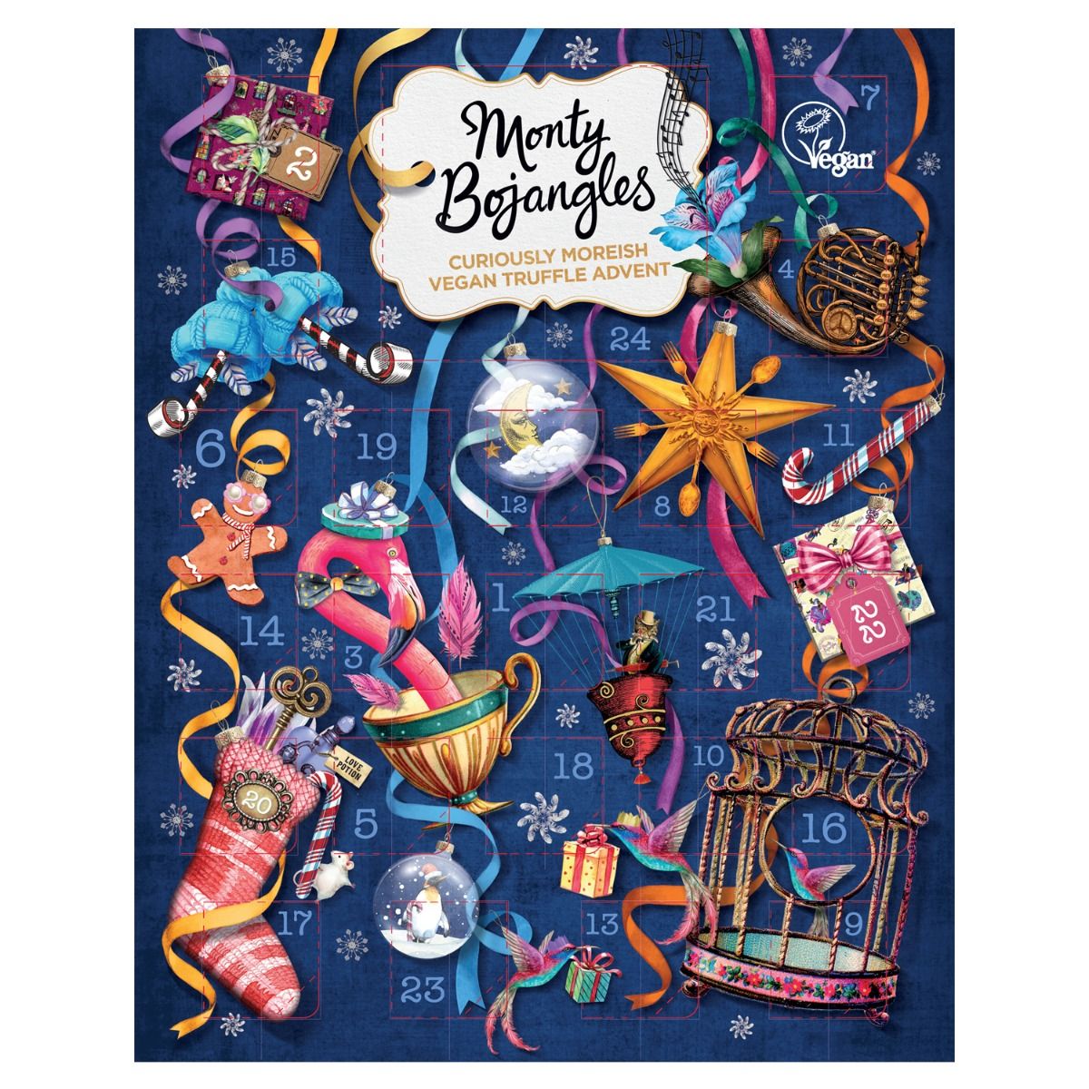 Monty Bojangles - Julekalender - Julepynt Vegan 235 g.