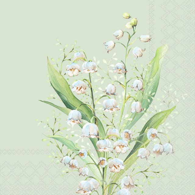 Butik Square - Servietter - Lily of the valley 25x25