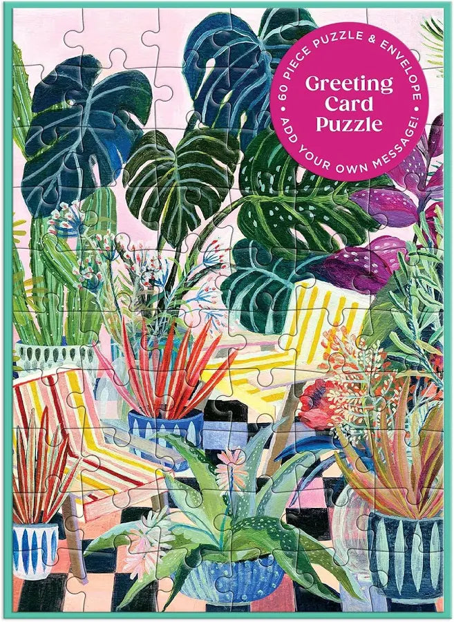 Galison - Puslespilskort - Potted Greeting