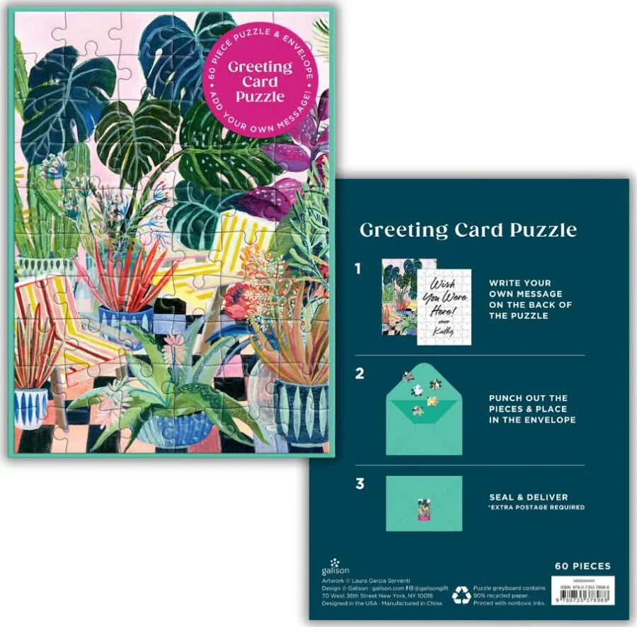 Galison - Puslespilskort - Potted Greeting