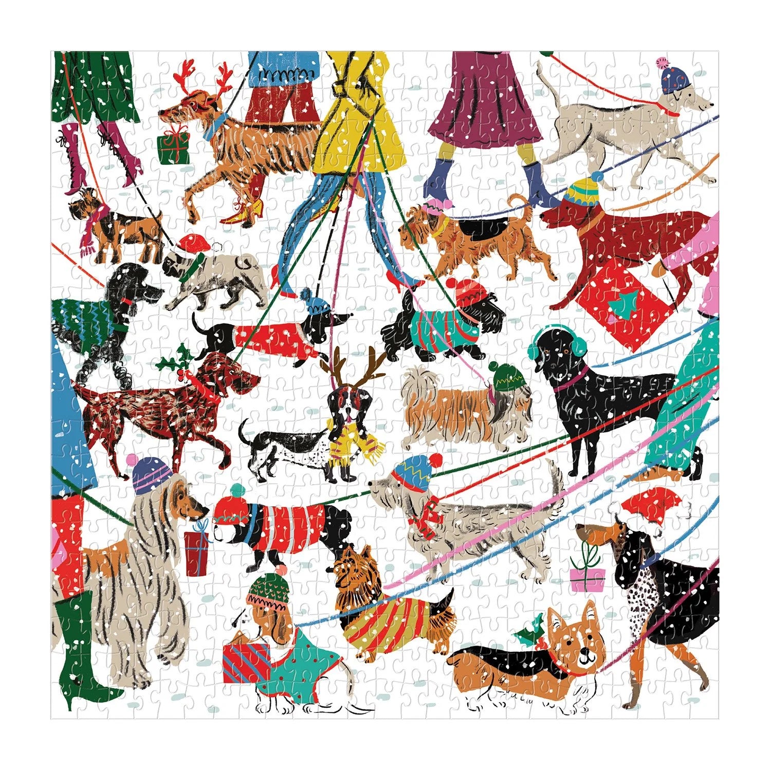 Galison - Puslespil - Winter Dogs