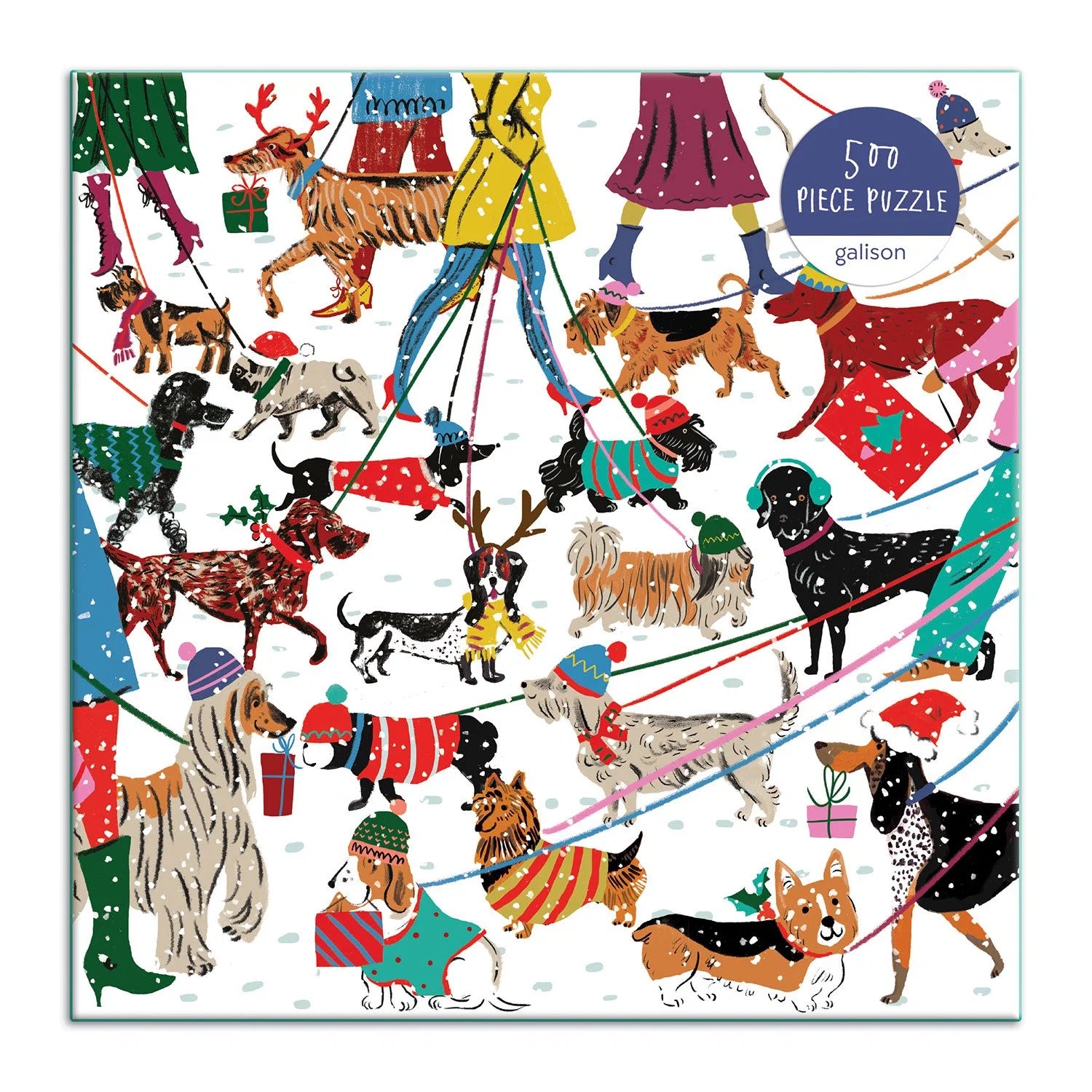 Galison - Puslespil - Winter Dogs